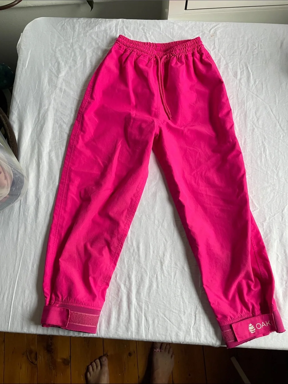 OAKI Kids Trail Rain Pants Hot Pink Size 8/9 Waterproof Hiking Outdoor Jacket
